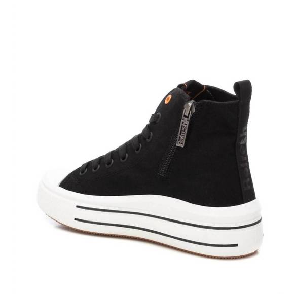 NEW XTI women's canvas ankle boots in black - Picture 3 of 5